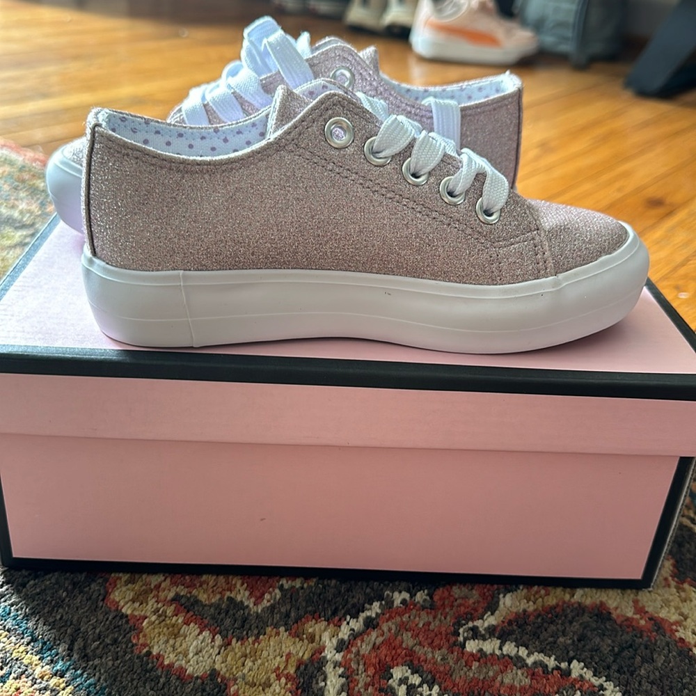 Pink sparkle toddler girl sneakers!